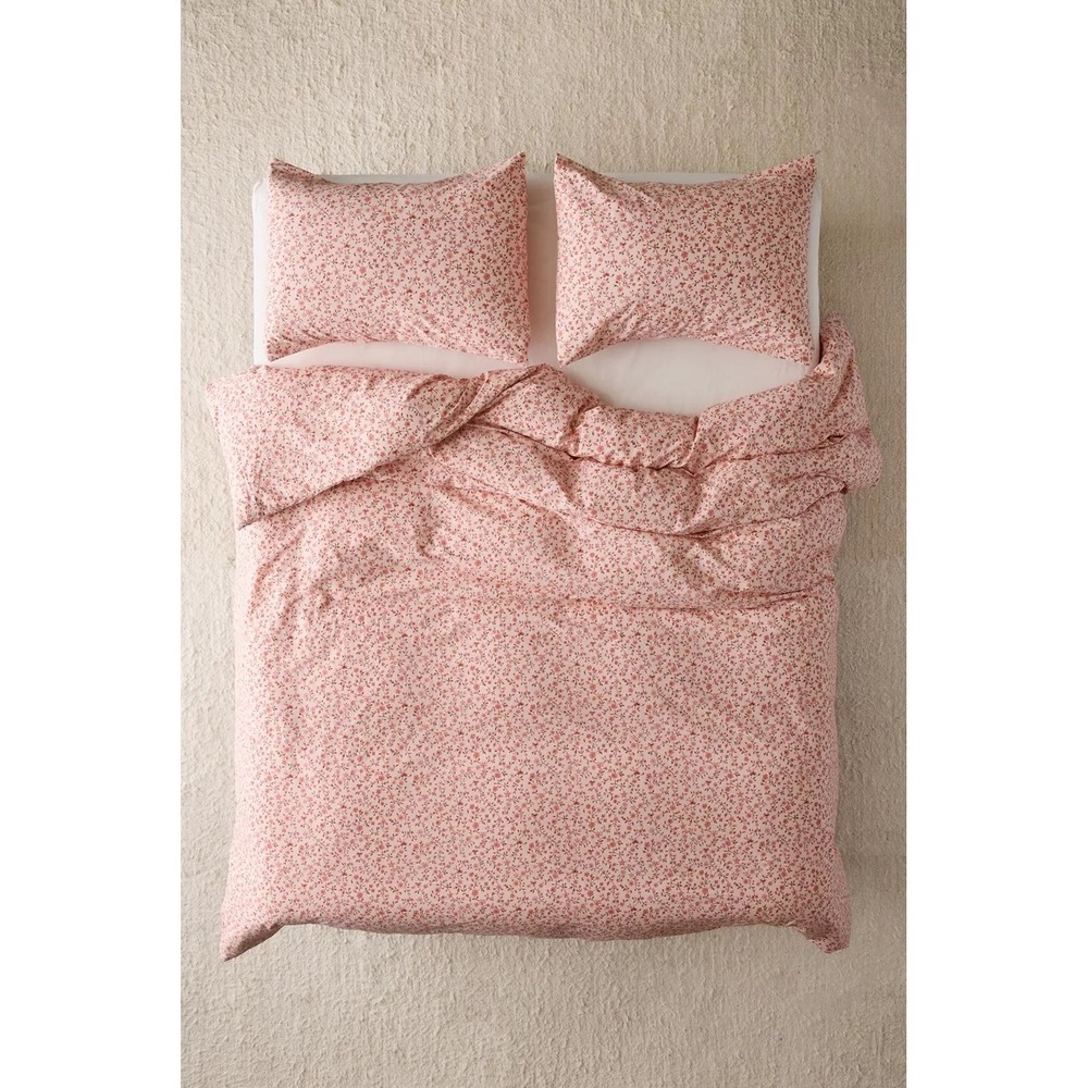 Urban Outfitters Clarissa Pink Floral Vine Duvet Cover Twin Sold Out Online